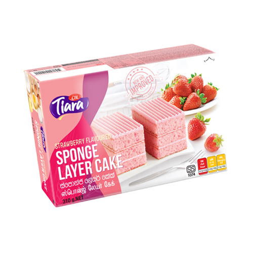 Tiara Sponge Layer Cake Strawberry 310g